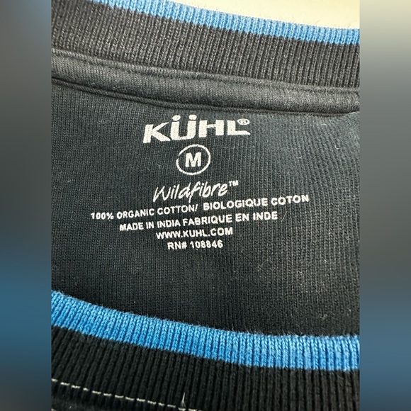 Men’s Khul Blue Long Sleeve Crew Neck Pullover Lightweight Sweatshirt Medium - Picture 3 of 3